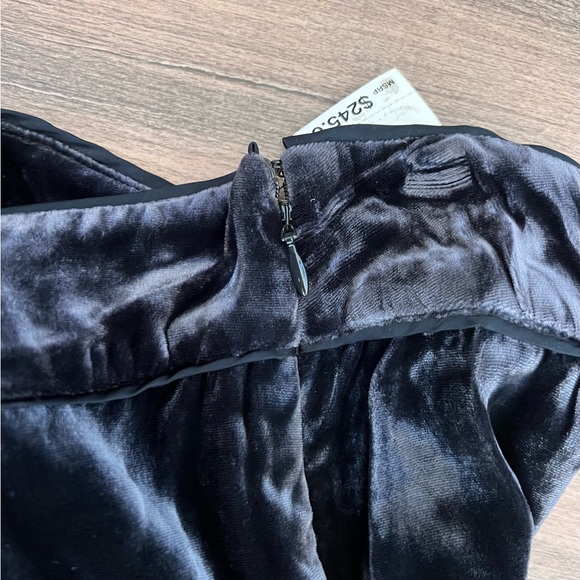NWT Vintage Y2K DKNY Crushed Velvet Boho Gypsy Skirt Navy Size 4 - Picture 4 of 9
